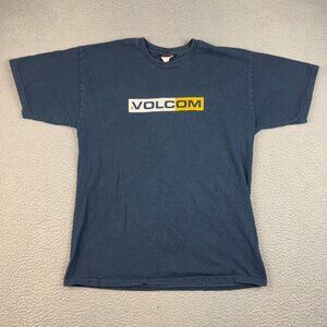 Volcom Vintage Shirt Men's Large Skater Style Faded Blue Y2K 90s Streetwear Logo